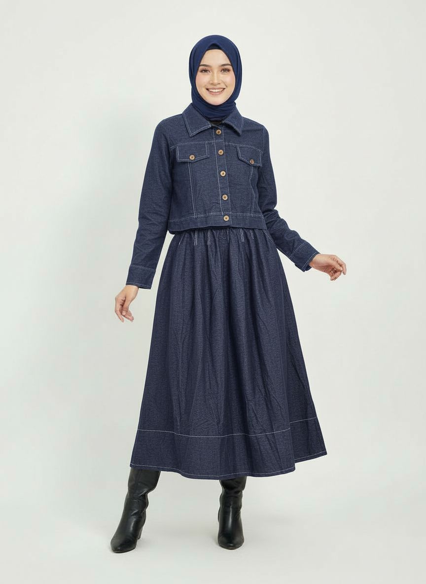 کت و دامن جین