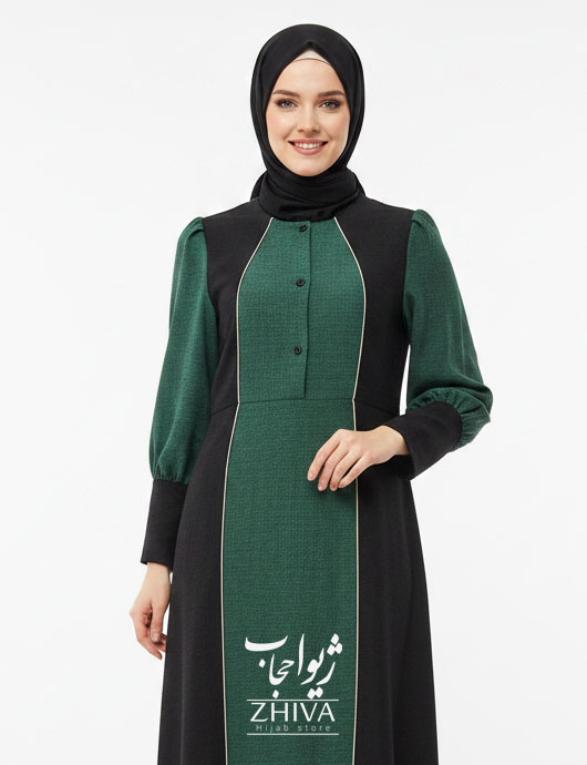 مانتو عبایی طناز سبز
